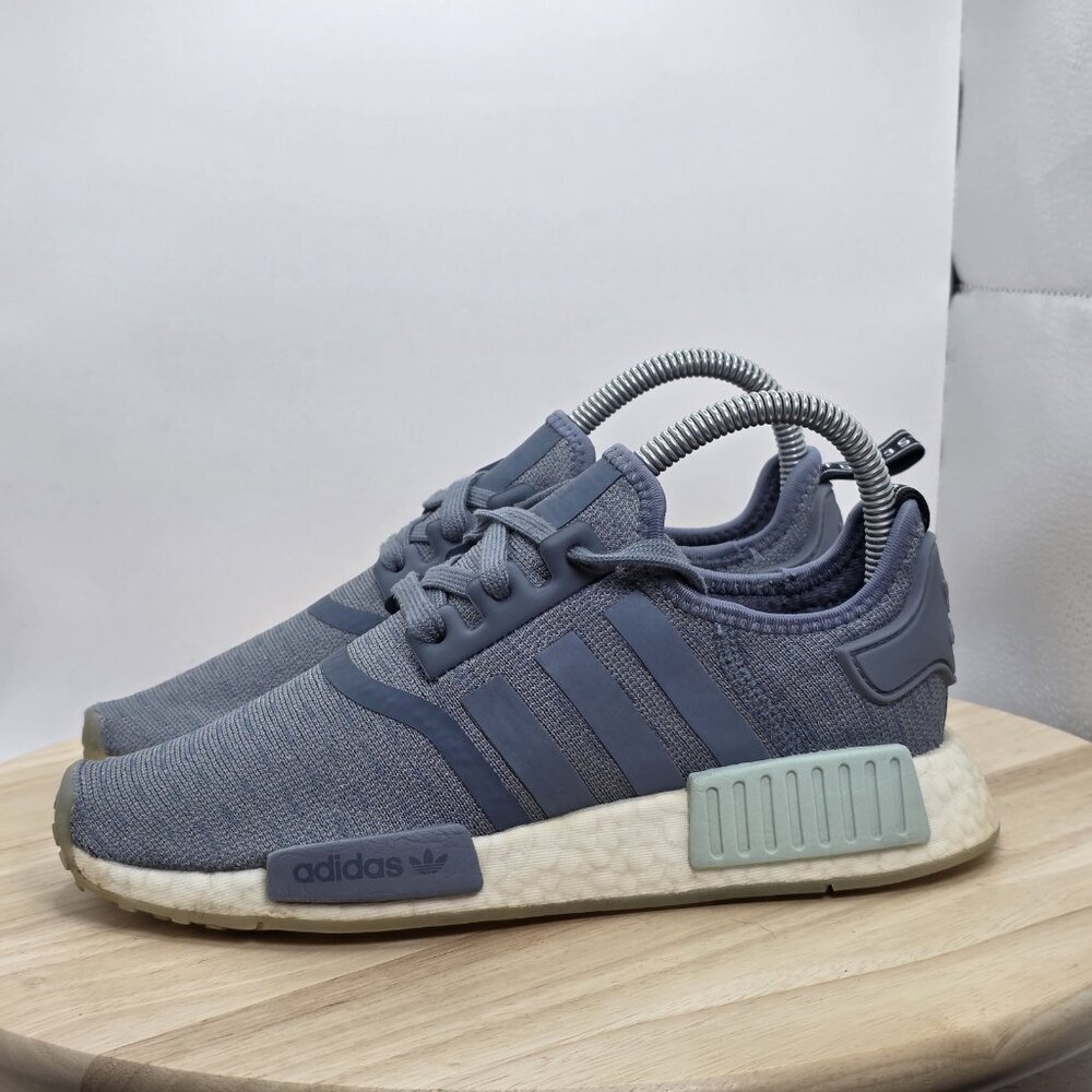 Adidas NMD R1 Raw Steel Women's Size 5.5 Blue Running Shoes (CQ2013)